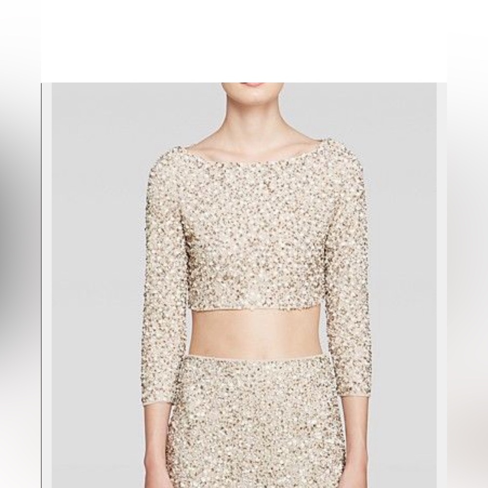 Alice + Olivia “Lacey” Crystal Embellished Skirt Set size 4